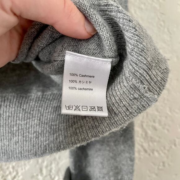 Nova Kasmir Fine 100% Cashmere Gray Long Sleeve Lightweight Sweater X Small XS - Picture 5 of 7